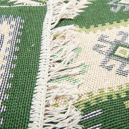 Vändbar orientalisk matta KILIM 80x150 cm grön/beige