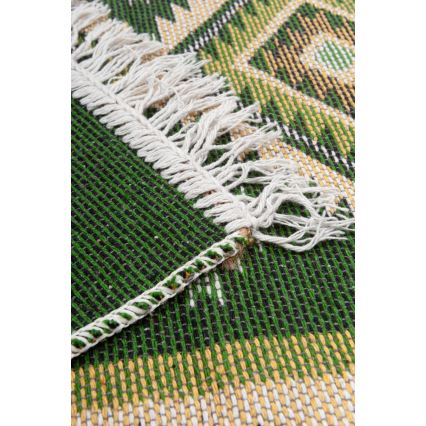 Vändbar orientalisk matta KILIM 80x150 cm grön/beige