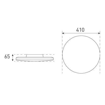 LED Dimbart badrumsplafond VARIO NOVA LED/22/32W/230V 3000/4000/5700K Ø 41 cm IP44 vit