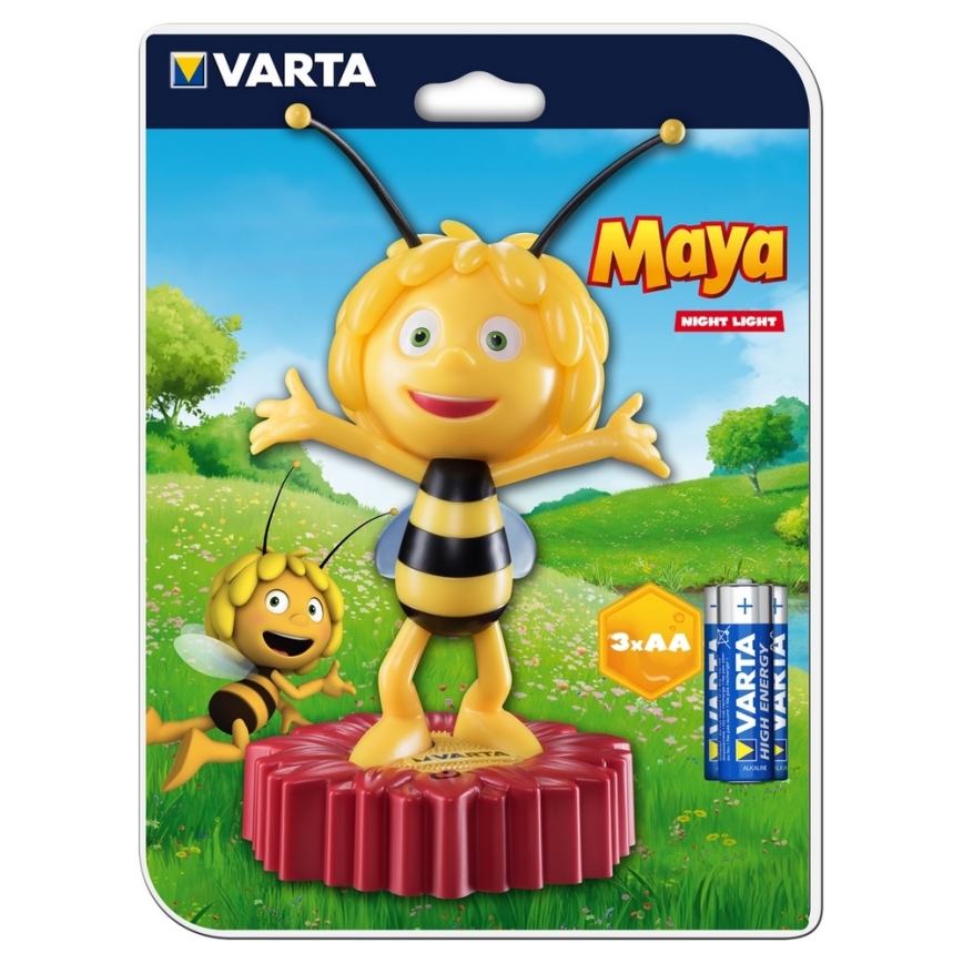 Varta 15635 – LED Barn nattlampa MAYA THE BEE LED/3×AA