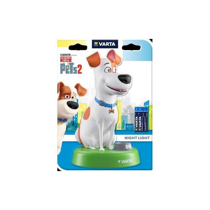 Varta 15641 - Barn LED-lampa THE SECRET LIFE av PETS LED/3xAAA