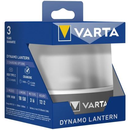 Varta 17670101111 - LED Uppladdningsbar belysning DYNAMO LANTERN LED/5V 350 mAhIP54
