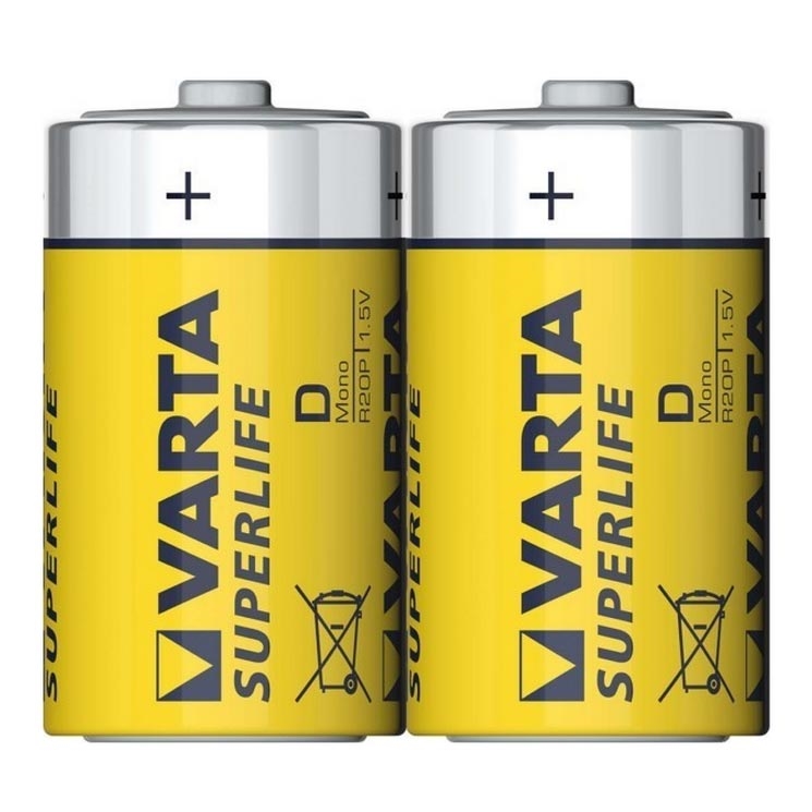 Varta 2020 - 2 st Bilbon Zinkbatterier  SUPERLIFE D 1,5V