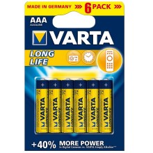 Varta 4103 - 6 st Alkaliska batterier LONGLIFE EXTRA AAA 1,5V