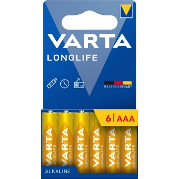 Varta 4103101746 - 6 st Alkalinebatterier LONGLIFE AAA 1,5V