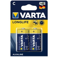 Varta 4114 - 2 st Alkaliska batterier LONGLIFE EXTRA C 1,5V