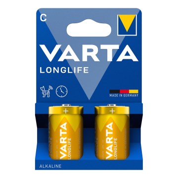 Varta 4114101422 - 2 st Alkalinebatterier LONGLIFE LR14/C 1,5V