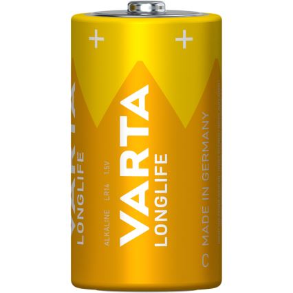Varta 4114101422 - 2 st Alkalinebatterier LONGLIFE LR14/C 1,5V