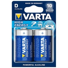 Varta 4920 - 2 st Alkaliska batterier HIGH ENERGY D 1,5V