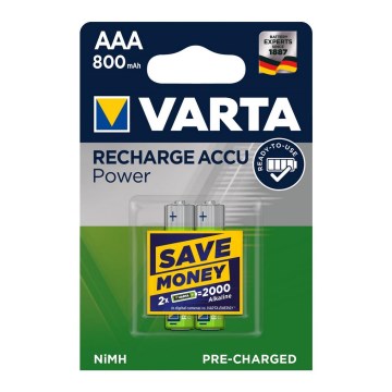 Varta 56703 - 2 st uppladdningsbara batterier ACCU AAA NiMH/800mAh/1,2V