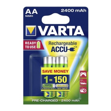Varta 56706 - 2 st uppladdningsbara batterier ACCU AA NiMH/2100mAh/1,2V