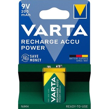 Varta 56722101401 - 1 st Uppladdningsbart Ni-MH-batteri, 200 mAh, 9 V