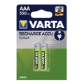 Varta 56733 - 2st Laddningsbara Batterier Sollampa ACCU AAA NiMH/550mAh/1,2V