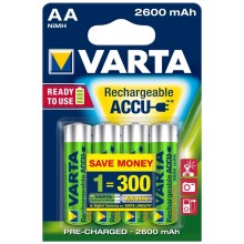 Varta 5716 - 4st Laddningsbara Batterier ACCU AA NiMH/2600mAh/1,2V