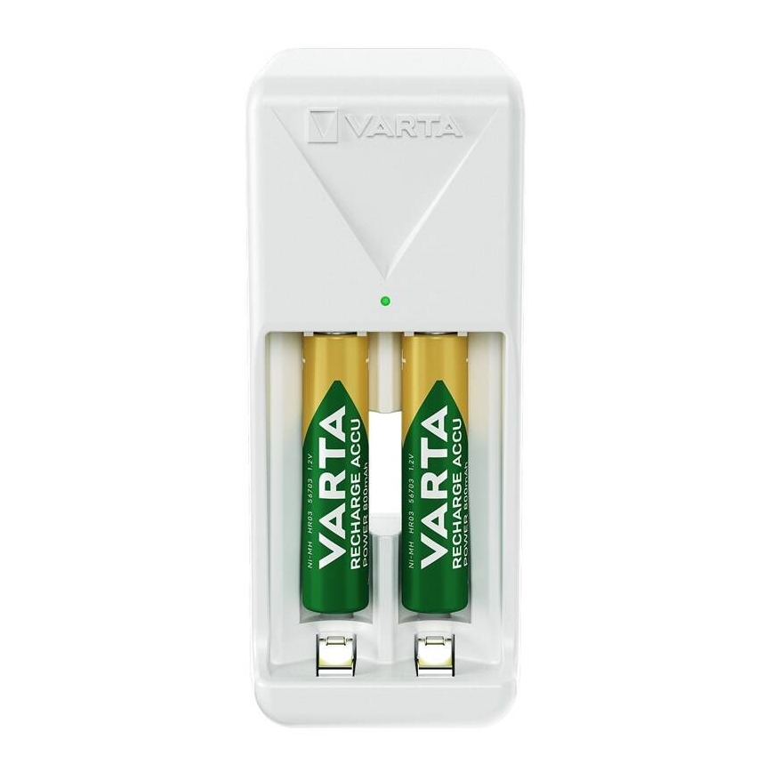 Varta 57656201421 - Batteriladdare för 2 x AA/AAA, 800 mAh, 230 V