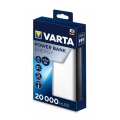 Varta 57978101111  - Batteriladdare ENERGY 20000mAh/2x2,4V vit
