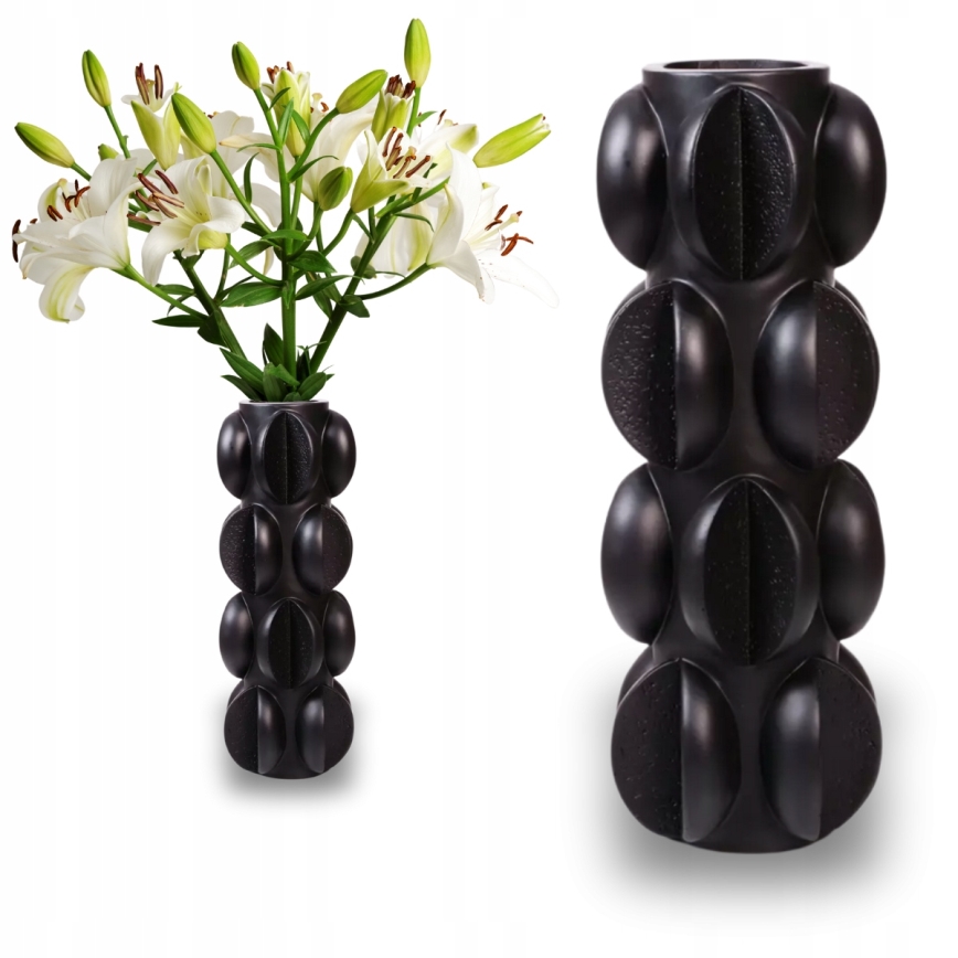 Vas 37x15 cm harts/matt svart