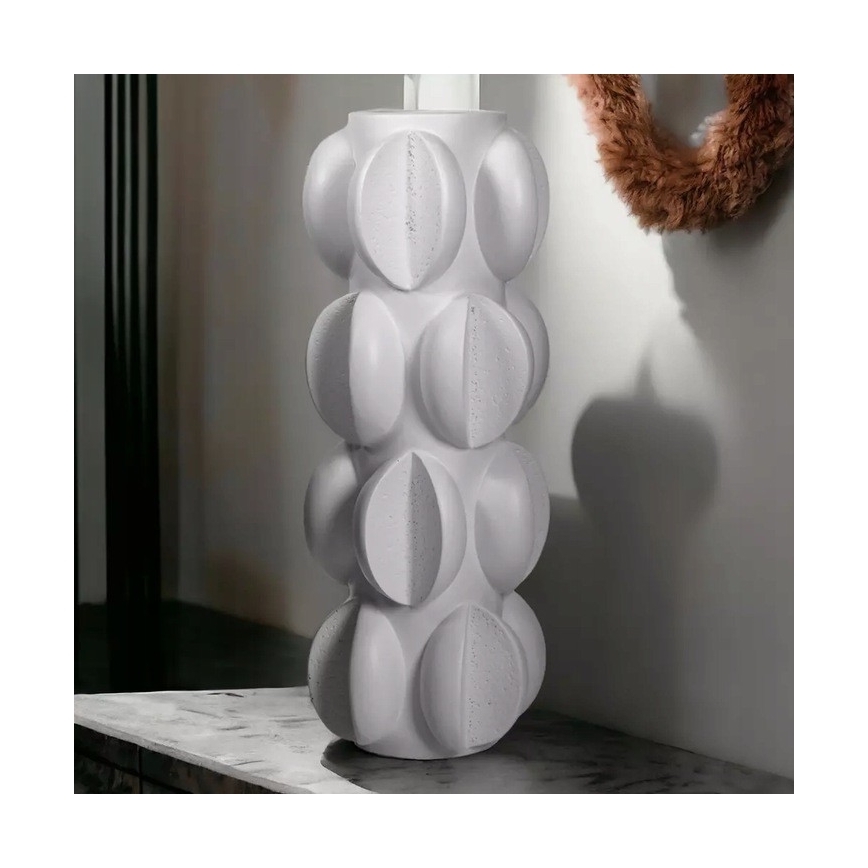 Vas 37x19 cm harts/matt vit