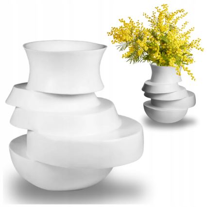 Vas 38x33x36 cm harts/vit