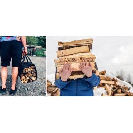 Bag för eldstad trä 100x45 cm svart