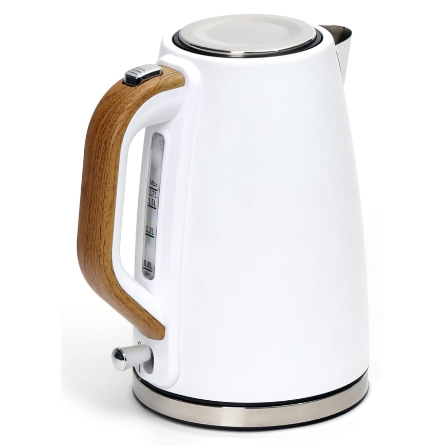 Vattenkokare 1,7 l 2400W/230V rostfritt /vit