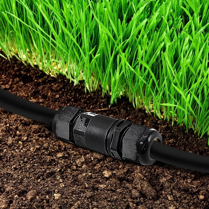 Vattentät kontakt IP68 svart