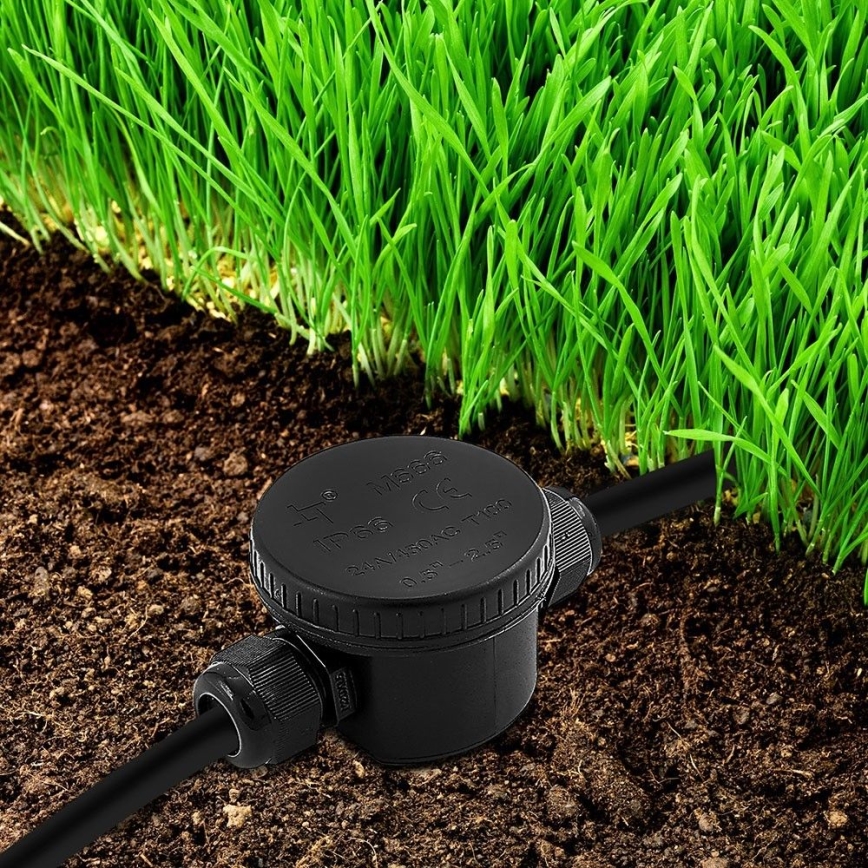 Vattentät kopplingskontakt IP66 svart