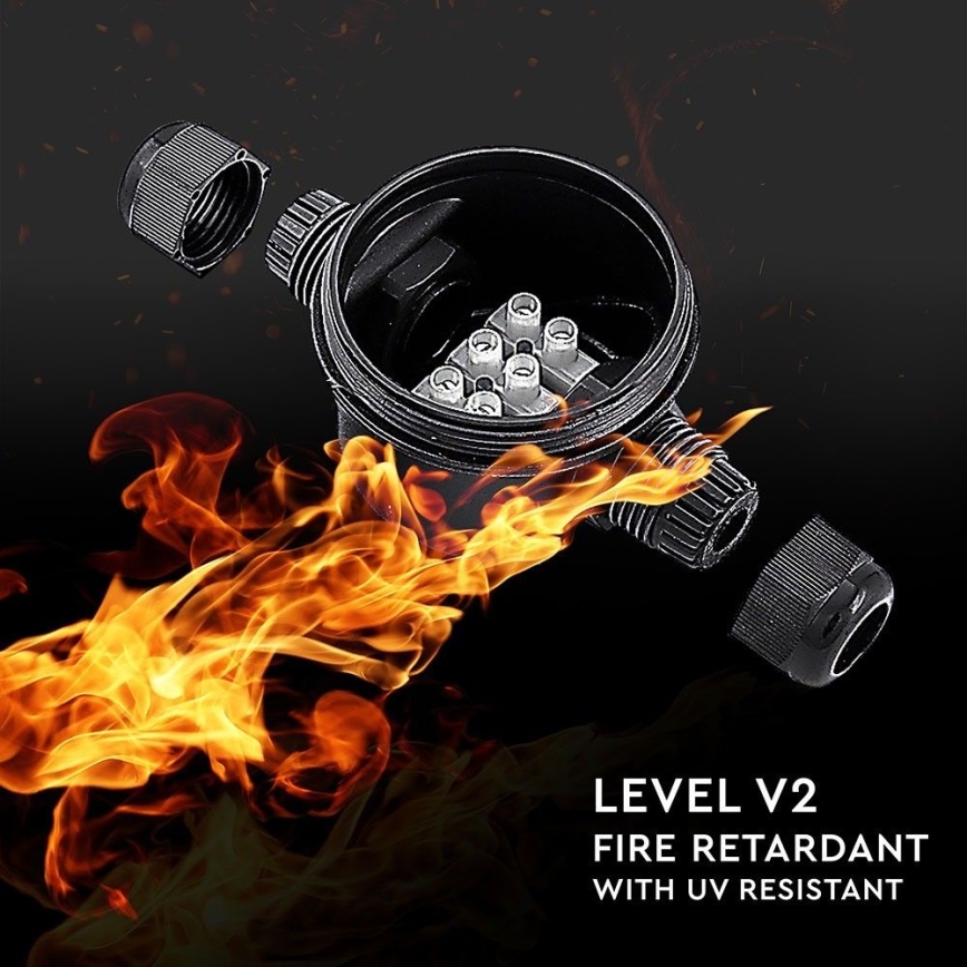 Vattentät kopplingskontakt IP66 svart