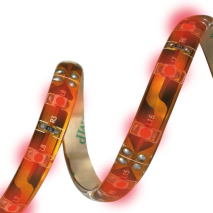 Vattentät LED-list för badrum 5m IP65 röd