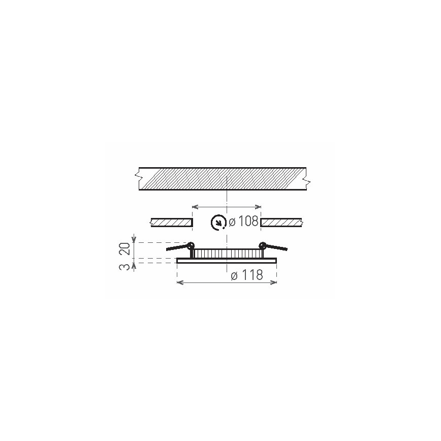 LED Badrumsinfälld taklampa VEGA LED/6W/230V 2800K Ø 11,8 cm IP44 snövit