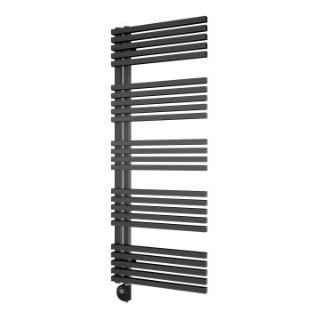 Vertaduro - Badrumsradiator med termostat MICHELLE 600 W 129 x 50 cm antracit