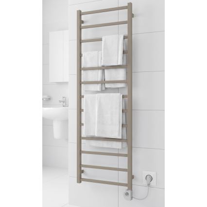 Vertaduro - Badrumsradiator med termostat ZOE 400W 150x50 cm taupe