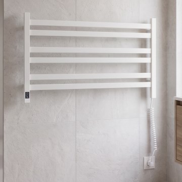 Vertaduro - Elektrisk handdukstork med termostat AVA 181W/230V 50x90 cm IP44 vit, högerutförande
