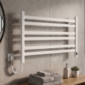 Vertaduro - Elektrisk handdukstork med termostat AVA 181W/230V 50x90 cm IP44, vit, vänster