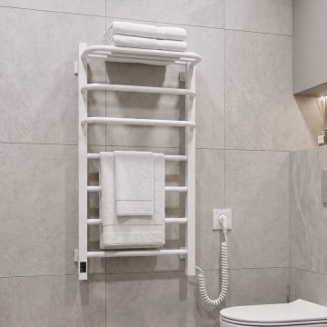 Vertaduro - Elektrisk handdukstork med termostat DOR 155W/230V 80x48 cm IP44 vit höger