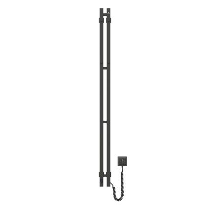 Vertaduro - Elektrisk handdukstork med termostat VEO 106W/230V 150x9 cm IP44 svart höger