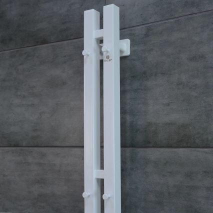 Vertaduro - Elektrisk handdukstork med termostat VEO 106W/230V 150x9 cm IP44 vit höger