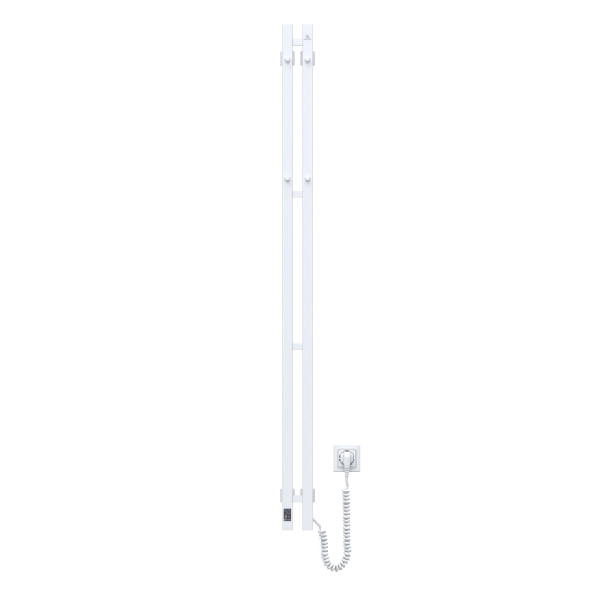 Vertaduro - Elektrisk handdukstork med termostat VEO 106W/230V 150x9 cm IP44 vit höger