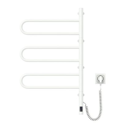 Vertaduro - Elektrisk vridbar handdukstork med termostat ELA 120W/230V 80x49 cm IP44 vit