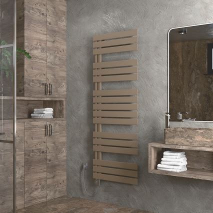 Vertaduro - Handdukstork med termostat ZIVA 800W 177x50 cm taupe