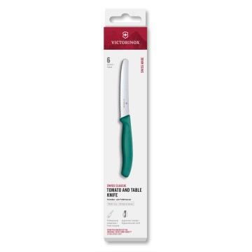 Victorinox - 6-delars set med grönsaksknivar SWISS CLASSIC, 11 cm, turkos