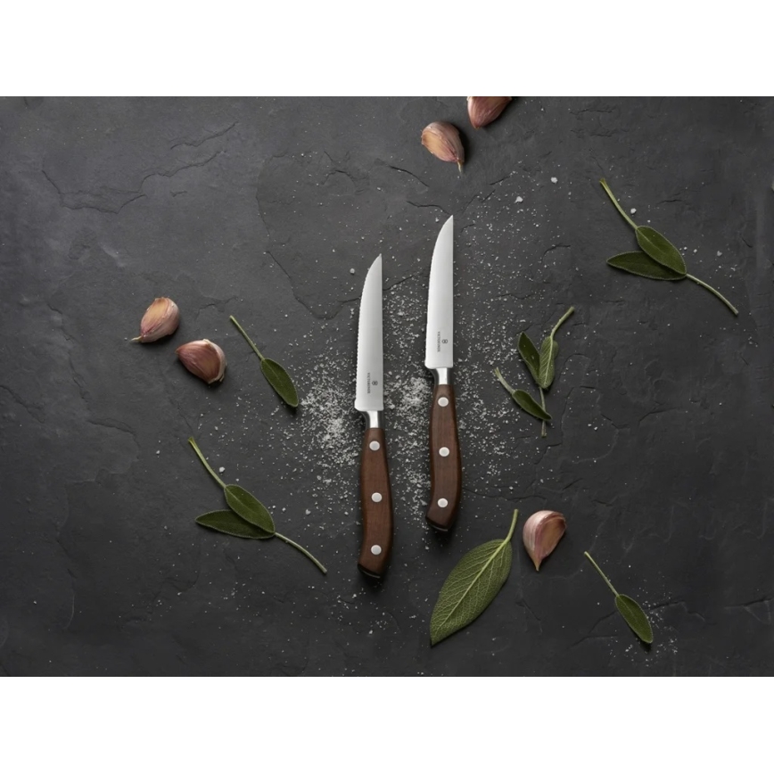 Victorinox - Set med 2 GRAND MAITRE steakknivar 12 cm, lönn