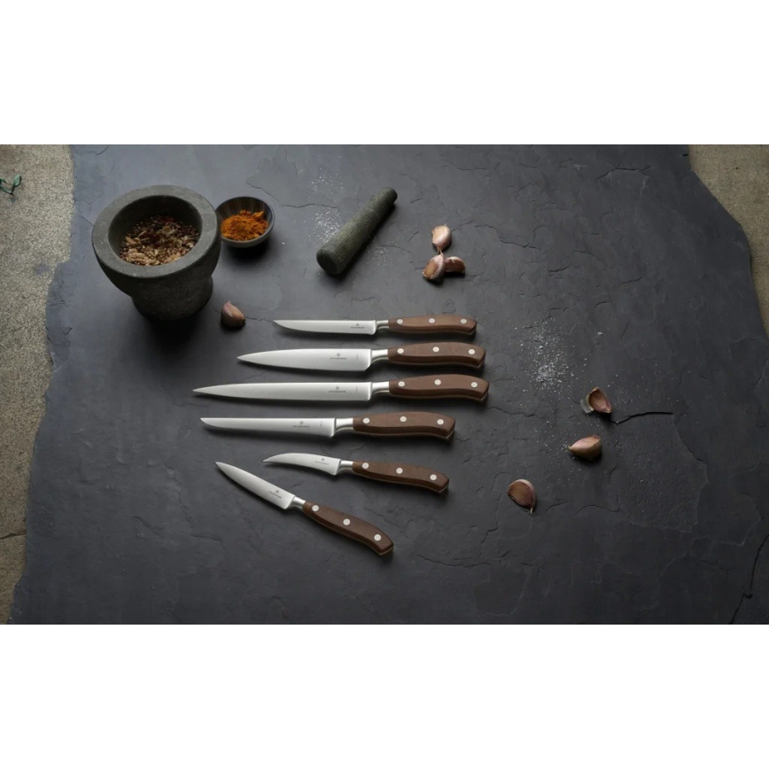 Victorinox - Set med 2 GRAND MAITRE steakknivar 12 cm, lönn