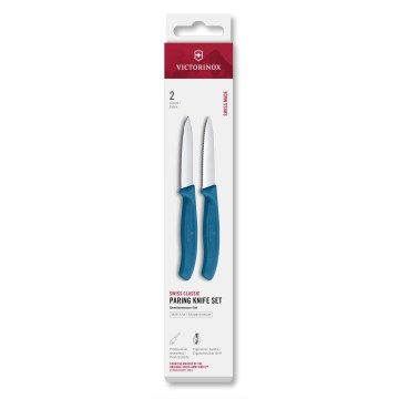 Victorinox - Set med 2 grönsaksknivar SWISS CLASSIC 8 cm blå