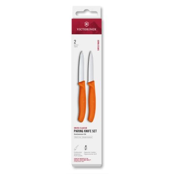 Victorinox - Set med 2 grönsaksknivar SWISS CLASSIC, 8 cm, orange
