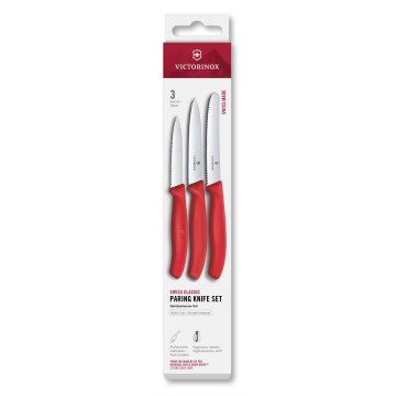 Victorinox - Set med grönsaksknivar SWISS CLASSIC, 3 delar, röd