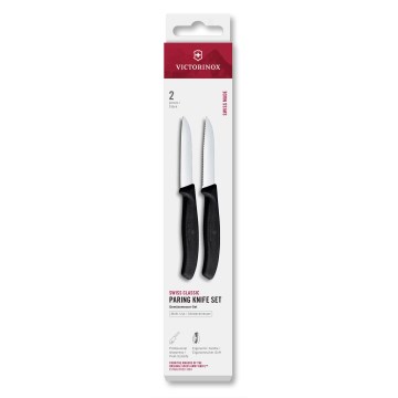 Victorinox - Set med grönsaksknivar SWISS CLASSIC 8 cm 2 st svart