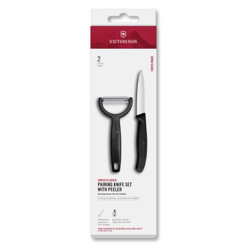 Victorinox - Set med kökskniv och skalare SWISS CLASSIC svart