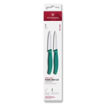 Victorinox - Set med köksknivar för grönsaker SWISS CLASSIC 8 cm, 2 st, turkos
