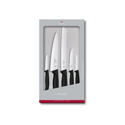 Victorinox - Set med köksknivar SWISS CLASSIC 5 delar svart